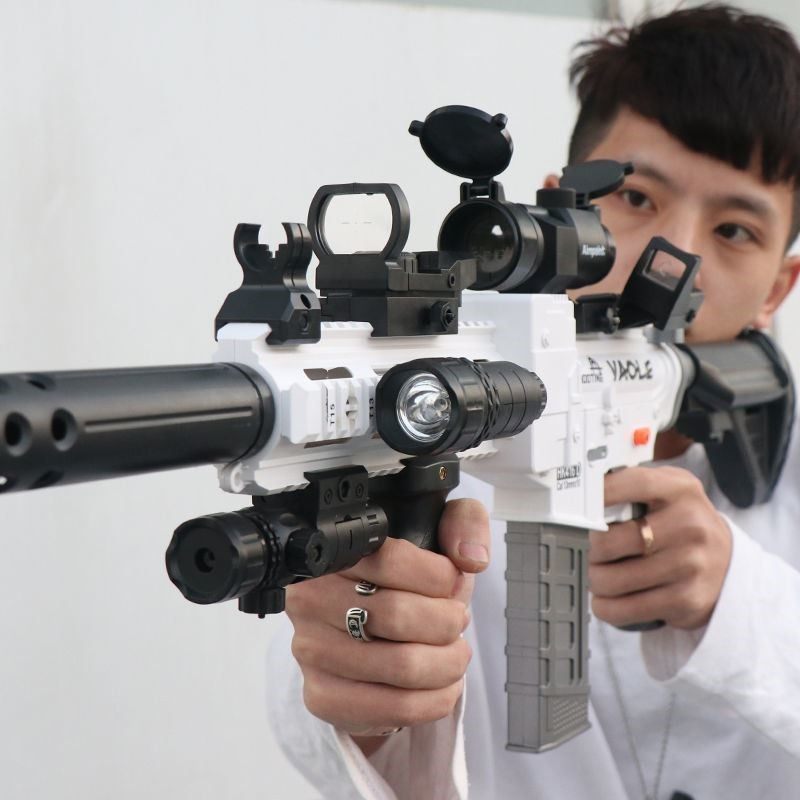 m416儿童玩具枪抛软弹狙击抢手玩具仿真连发重机关枪电动玩具枪
