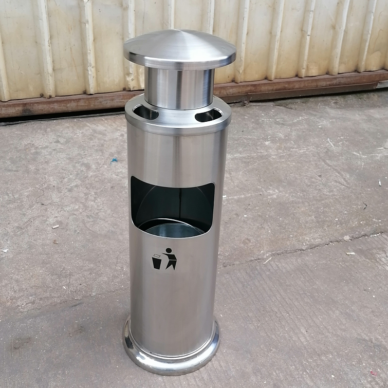 烟头户外立式不锈钢烟蒂酒店大堂吸烟区室带烟灰缸垃圾桶