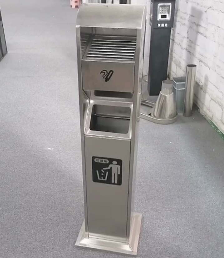 烟头户外立式不锈钢烟蒂酒店大堂吸烟区室带烟灰缸垃圾桶