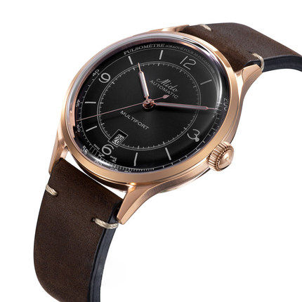 mido美度男表舵手系列复古日历手表皮带机械表m040.407.16.060.00