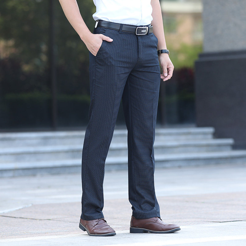裤子夏季薄款中年男裤直筒宽松中老年休闲裤爸爸休闲裤