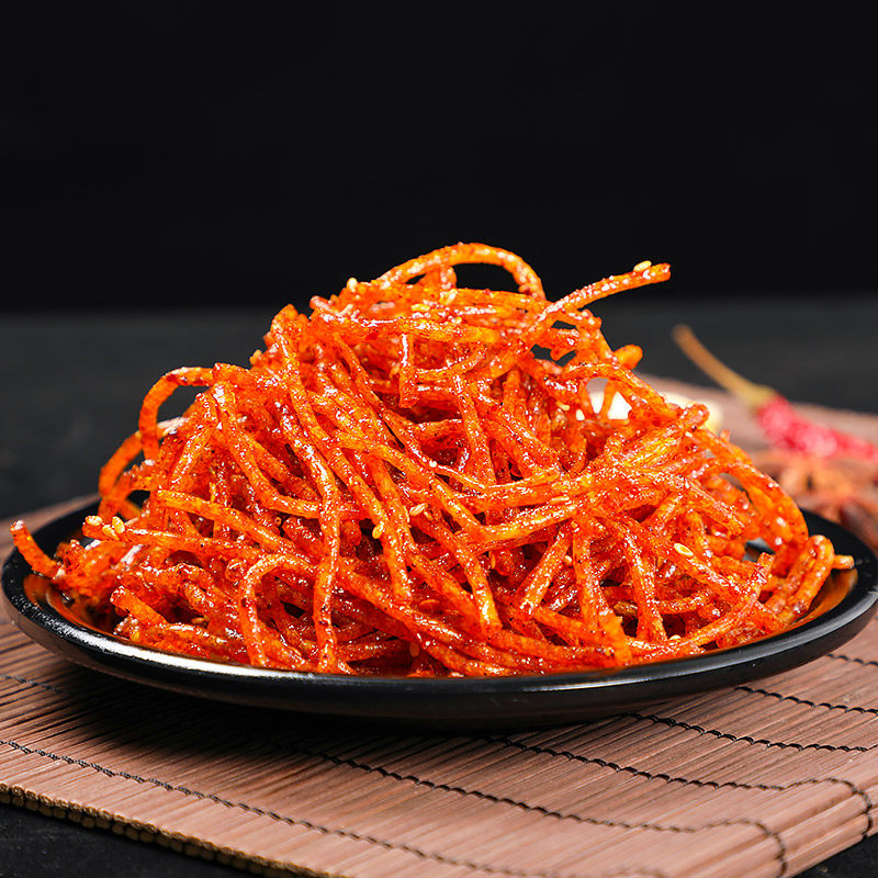 湖南特产抖音网红辣丝面筋霸王九千丝辣条小吃8090后儿时麻辣零食