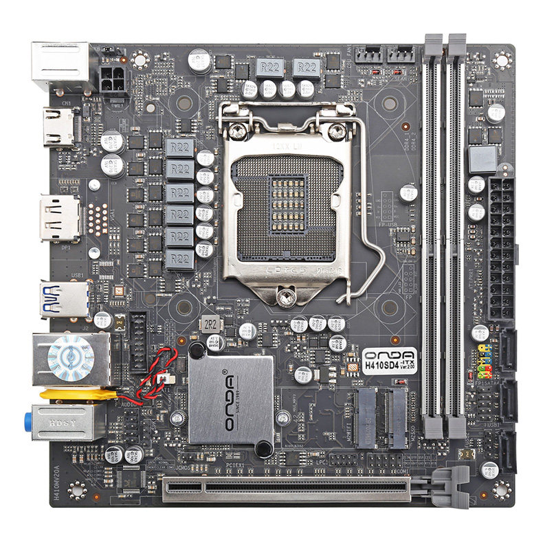昂达h410sd4itx台式 电脑mini主板lga1200集显10代cpu双通道ddr4带集