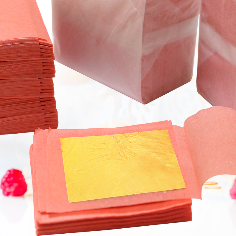 食用金箔纸 美容金箔10张4.33cm蛋糕烘焙美食装饰《两份送夹子》