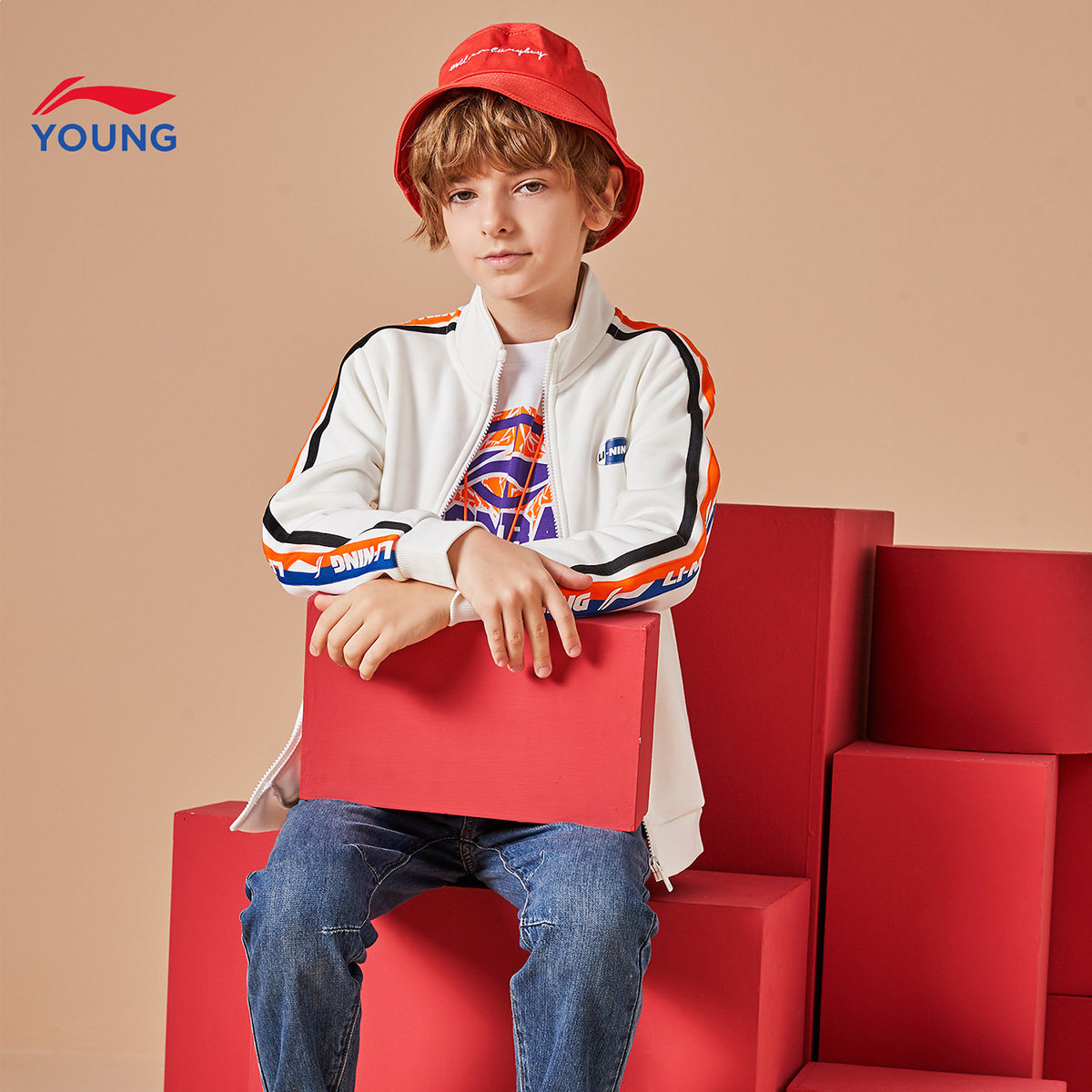 李宁童装卫衣男童女童2020新款春秋秋季开衫卫衣