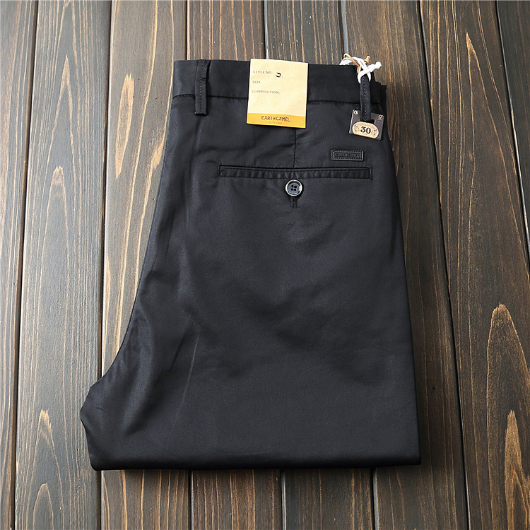 欧洲站春夏进口天丝棉薄款男裤直筒宽松免烫商务休闲裤丝光棉长裤