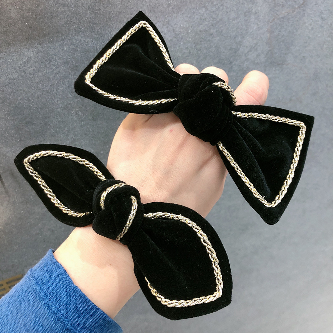 头绳韩国东大门气质丝绒蝴蝶蝴蝶结结发绳女网红发饰