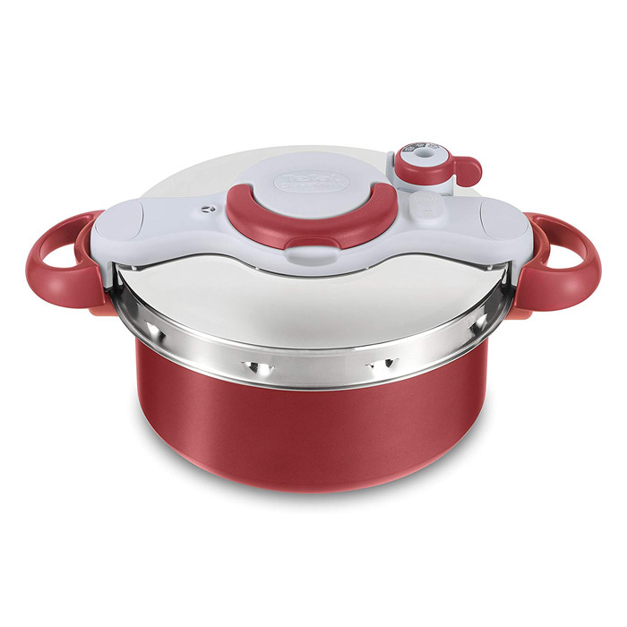 日本t-fal特福tefal宝石红色高压锅ih压力锅电磁炉压力锅