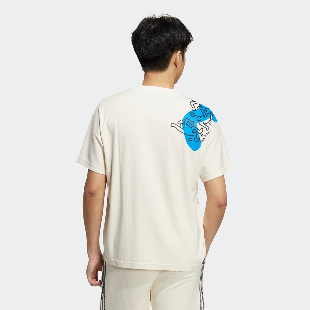 adidas官方outlets阿迪达斯neo凯斯哈林联名宽松运动运动t恤