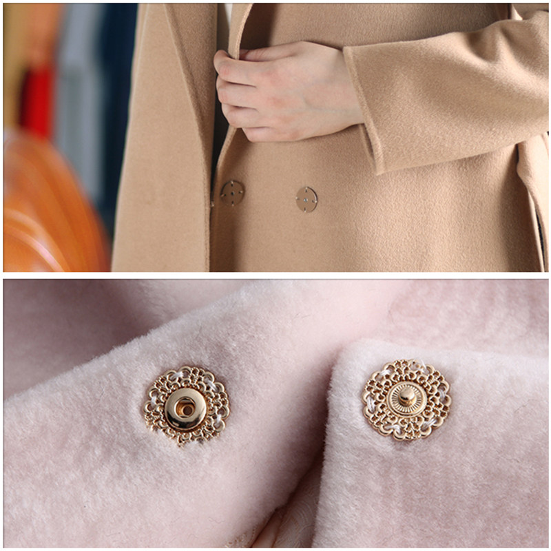 金属隐形羊绒大衣暗扣扣子开衫儿童钮扣高档纽扣