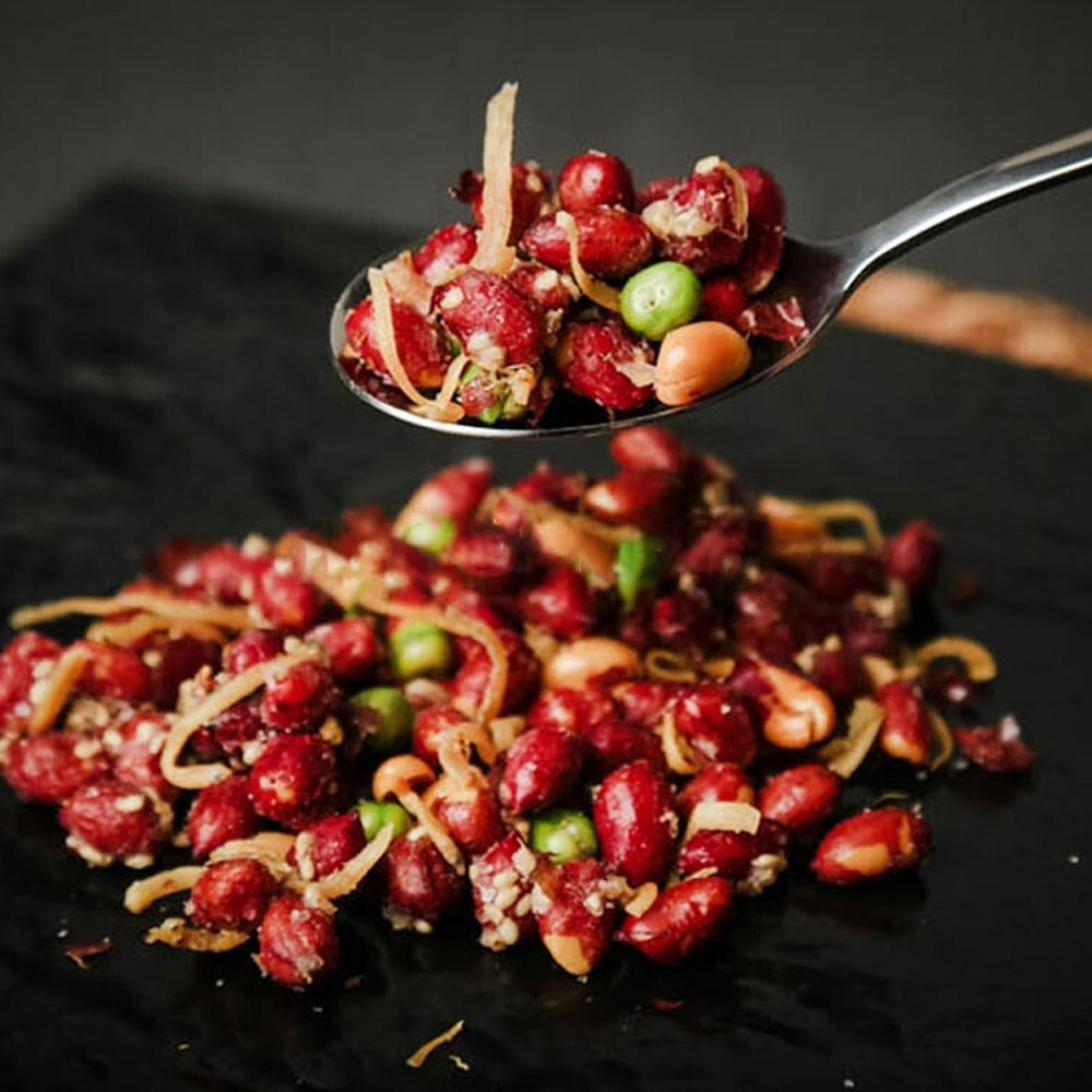 顺丰花生下酒零食休闲特产朝鲜族200g小鱼包邮花生