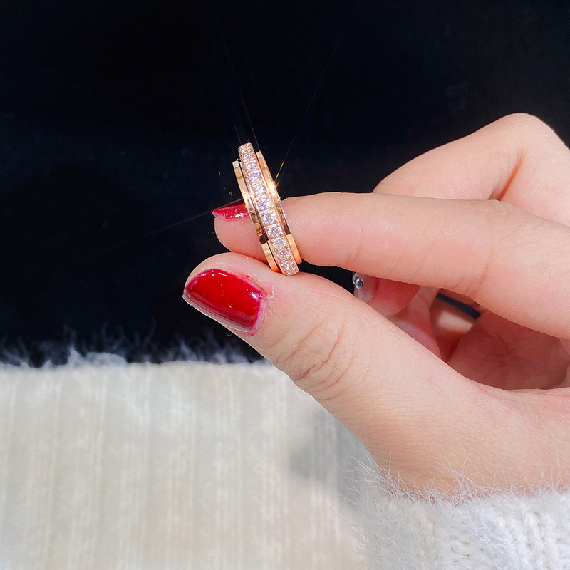 钛钢不掉色时来运转食指戒指网红轻奢小众设计时尚个性ins潮冷淡