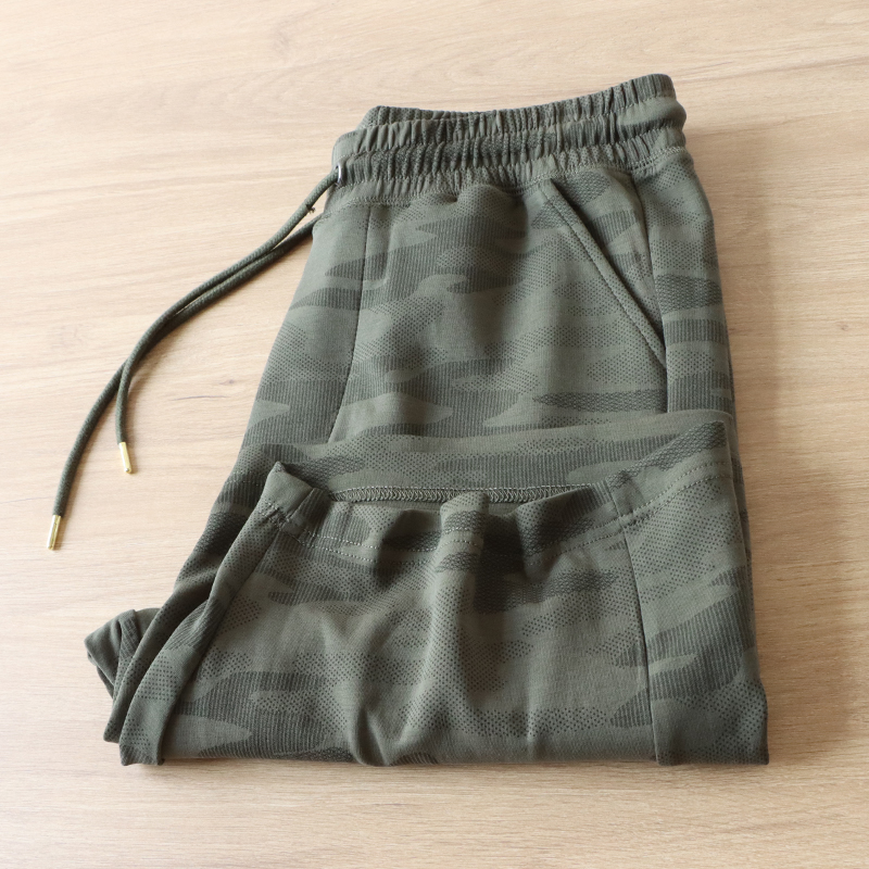 日单剪标尾货空气层针织迷彩运动休闲短裤五分裤宽松中裤大裤衩潮