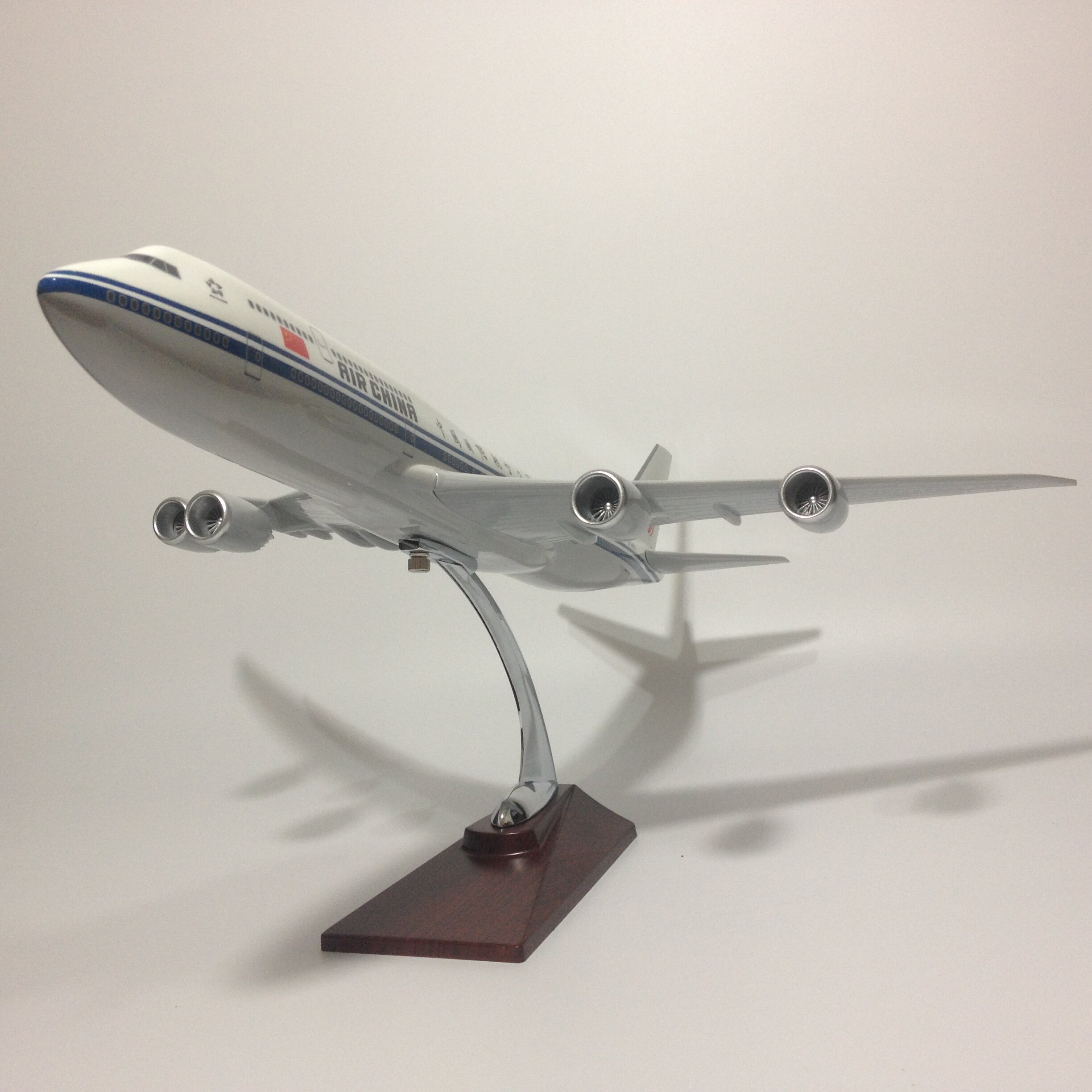 模型新款47cm国航波音747800仿真飞机树脂民航飞机模型