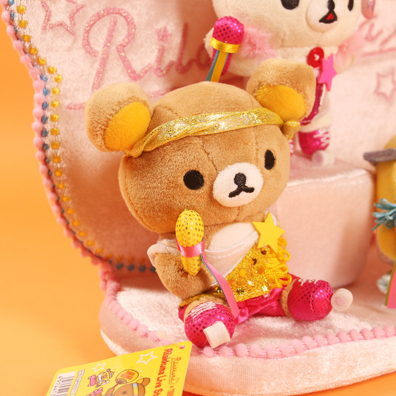 日本限定rilakkuma轻松熊淘儿联名款毛绒场景玩偶正版小熊公仔组