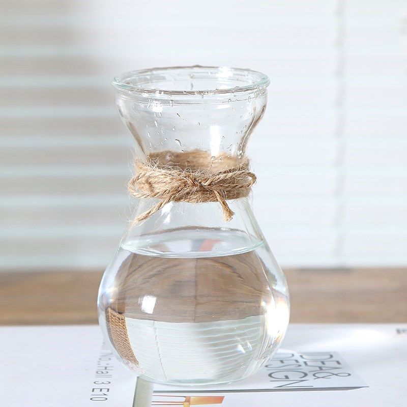 客厅风信子玻璃花瓶 水培绿萝沙漏玻璃瓶花盆透明玻璃杯养花