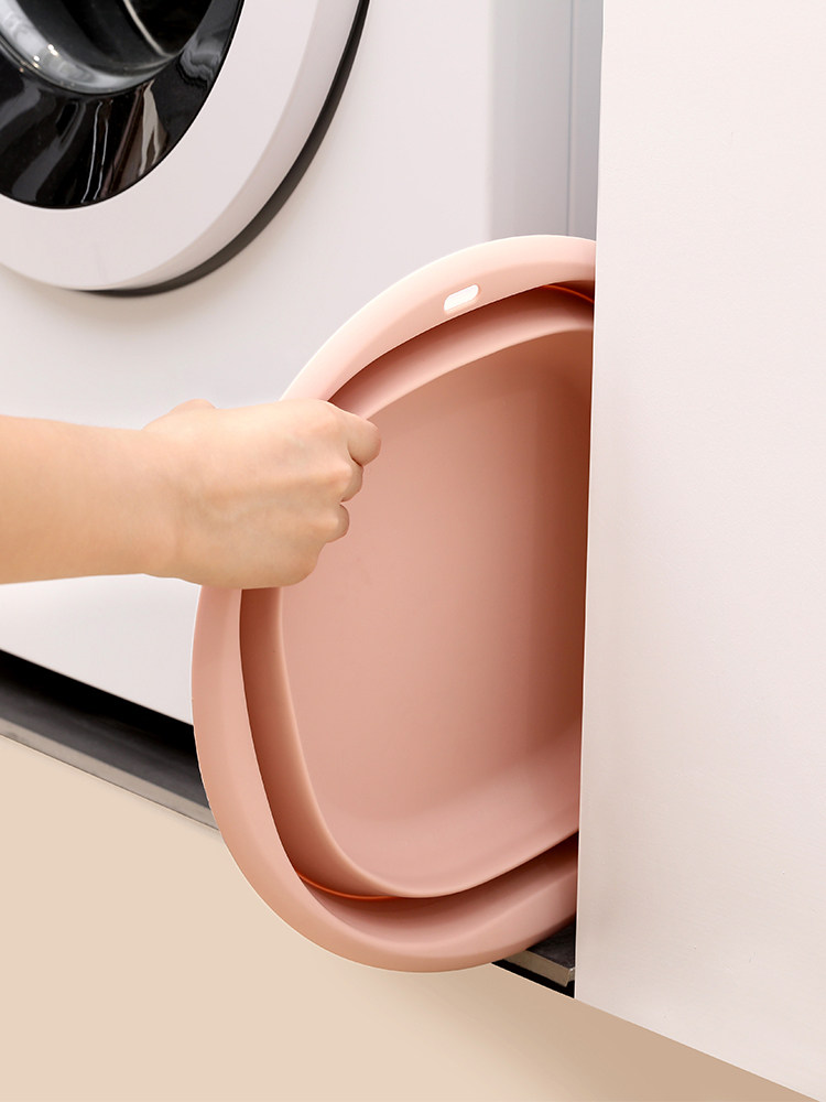 日本fasola可折叠洗脸盆伸缩洗菜菜盆户外旅行便携式脸盆