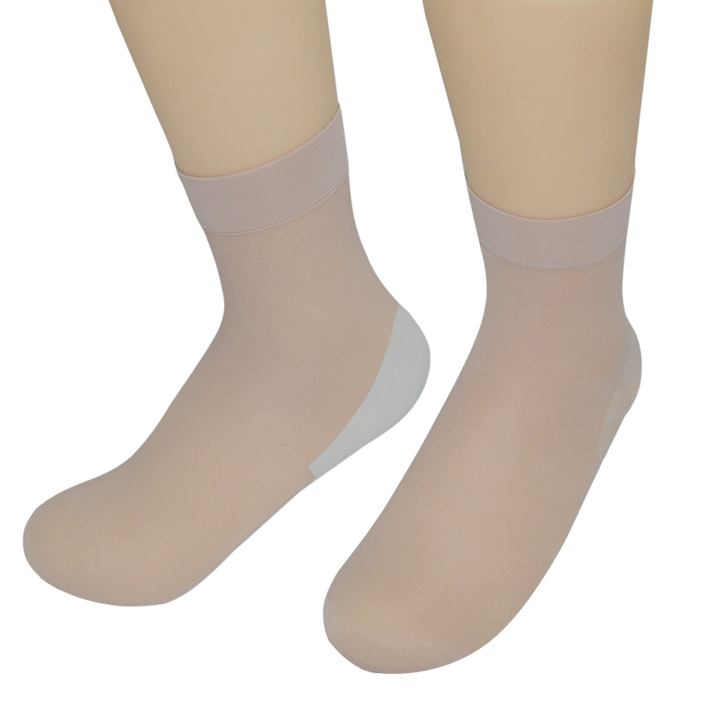 竹社防裂袜女薄款夏季新款全脚玻璃玻璃丝丝袜短袜