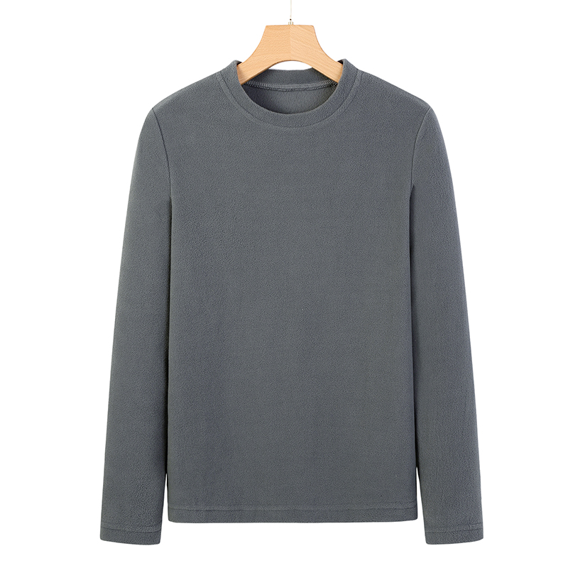 TECTOP/探拓秋冬圆领打底衫男摇粒绒抓绒衣加绒长袖外套保暖上衣