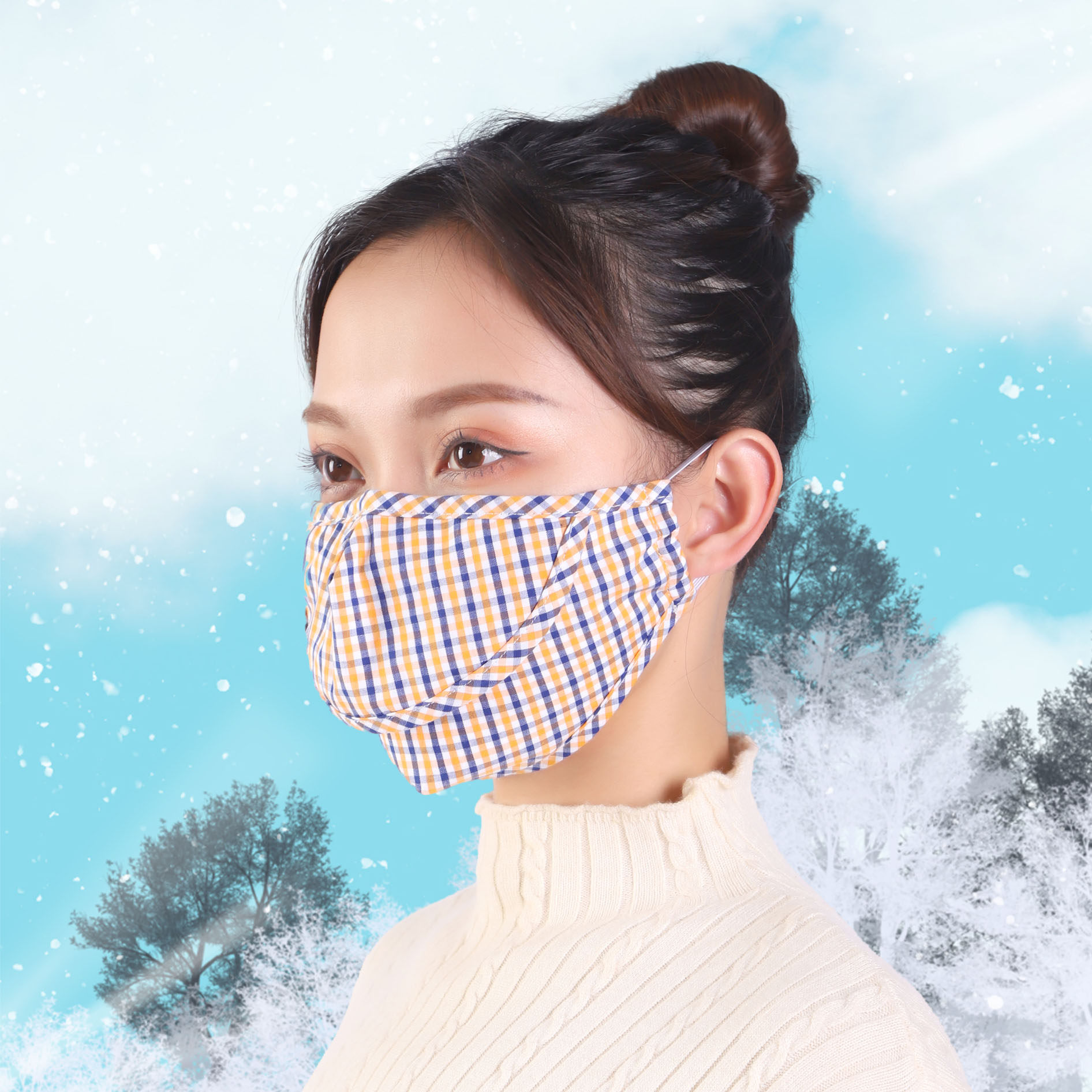 戴眼镜哈气口罩防雾雾气鼻子开口透气易呼吸女纯口罩