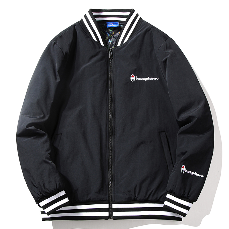 棒球服男冬季加厚外套oversize潮牌冠军韩春秋飞行员夹克羽绒棉服