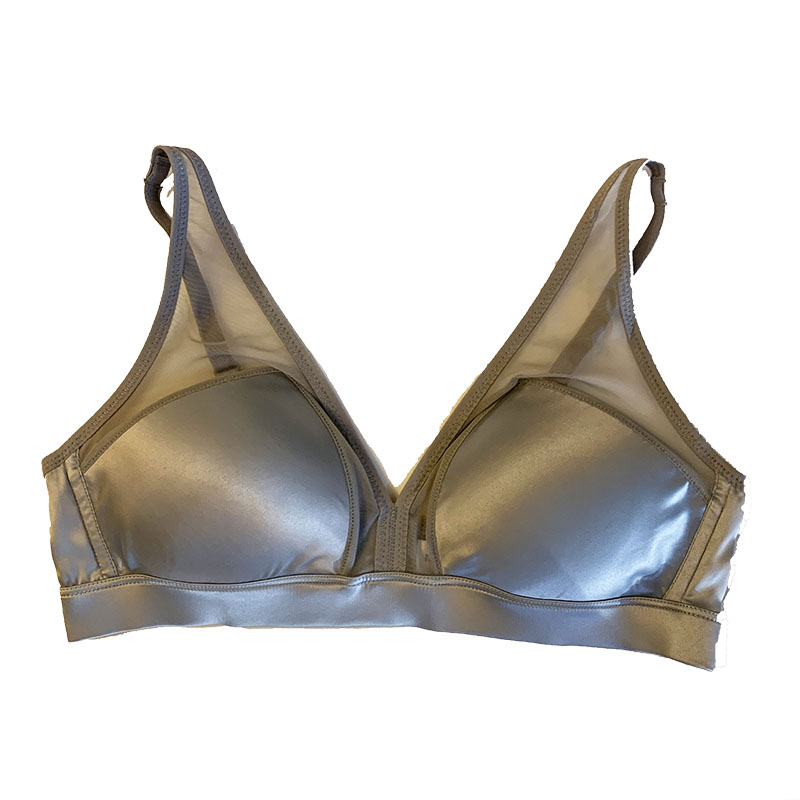 柔滑裸感法式缎面网纱真丝文胸春夏薄款性感文胸