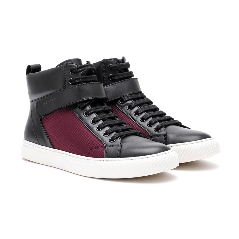 劲霸男士休闲鞋秋冬季高帮真皮商务牛皮鞋子ppxv3343时尚休闲鞋