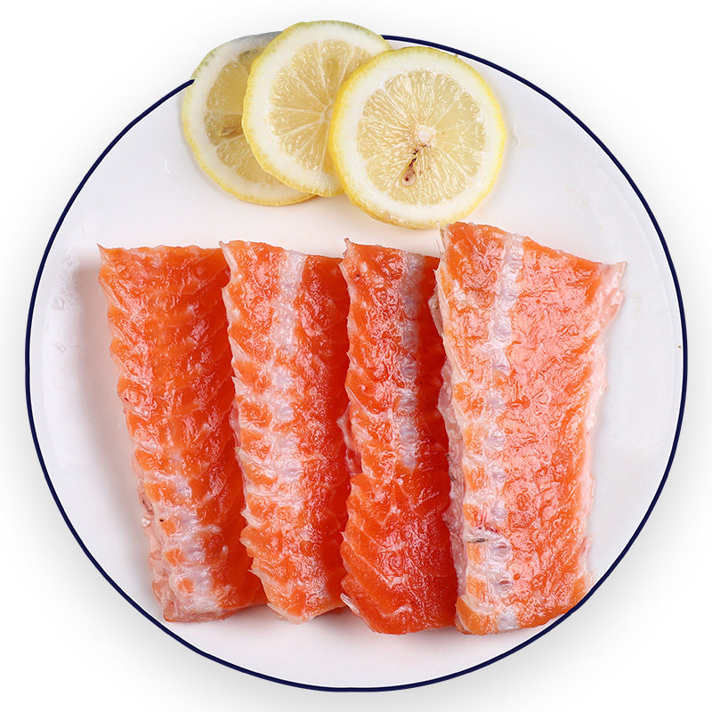 三文鱼骨 新鲜4份包邮边角料人吃猫狗宠物粮1斤狗零食三文鱼骨排