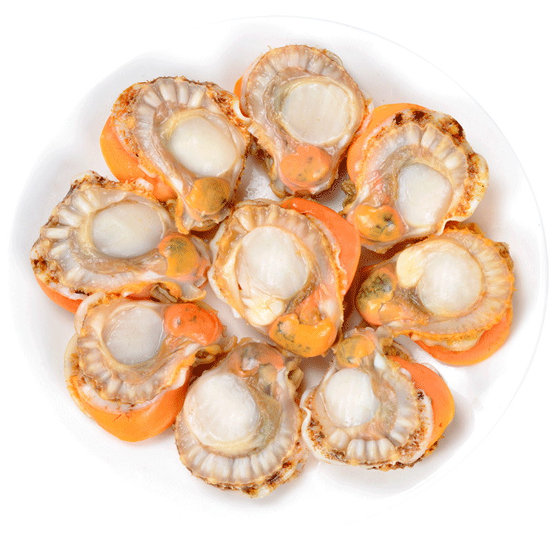 扇贝冷冻2斤新鲜海鲜水产即食虾夷贝肉蒜蓉扇贝