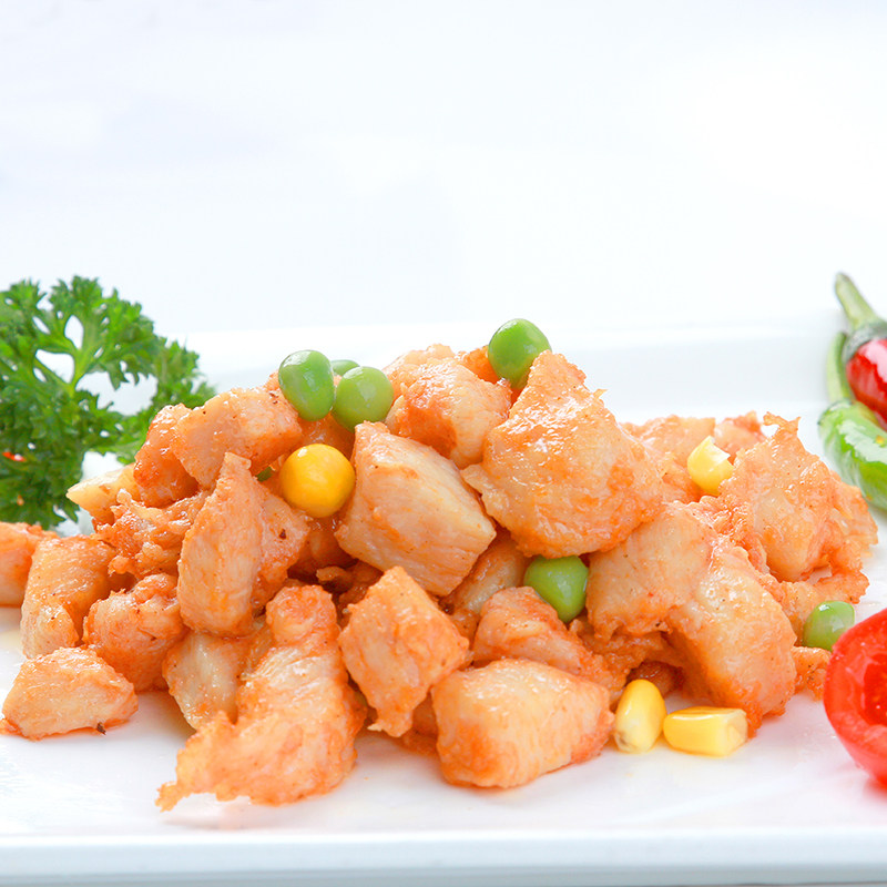 鸡丁新天地宫保2斤腌制奥尔良鸡胸冷冻半成品1000g鸡胸