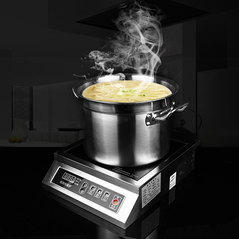 大功率商用电磁炉8000w滑控式平面凹面炉厨房商业爆炒炉灶