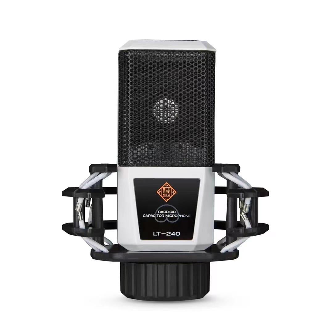 蓝音麦克风声卡套装唱歌直播话筒白色设备麦克风