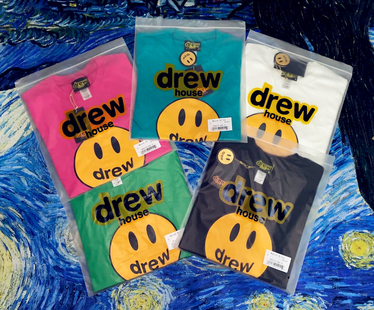 Justin Bieber笑脸drew比伯同款FOG纯棉短袖男女情侣T恤潮tee