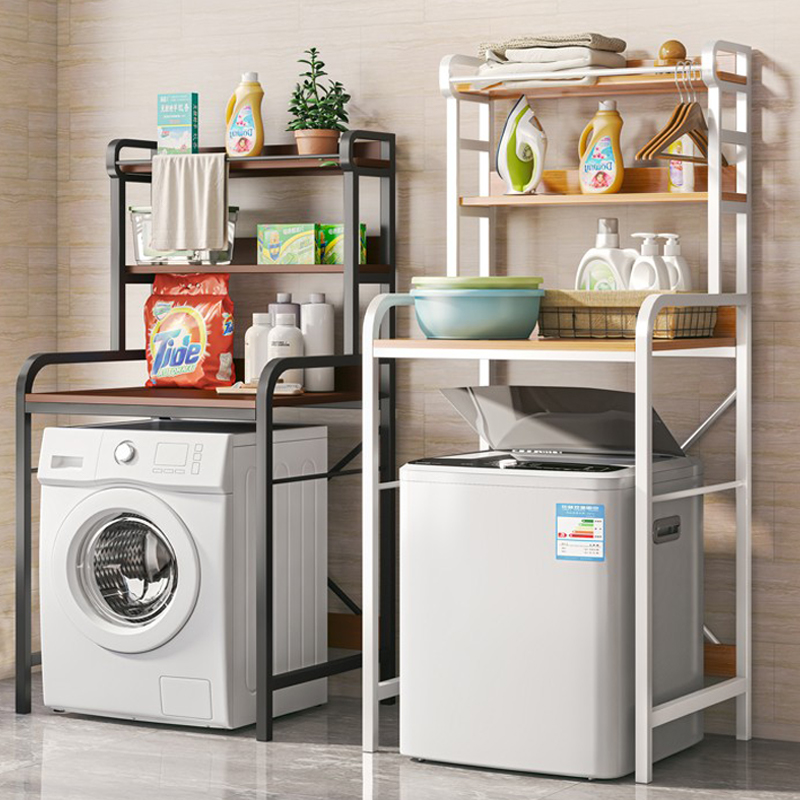 洗衣机置物架翻盖波轮滚筒洗衣机上方架子多层收纳厕所阳台置物架