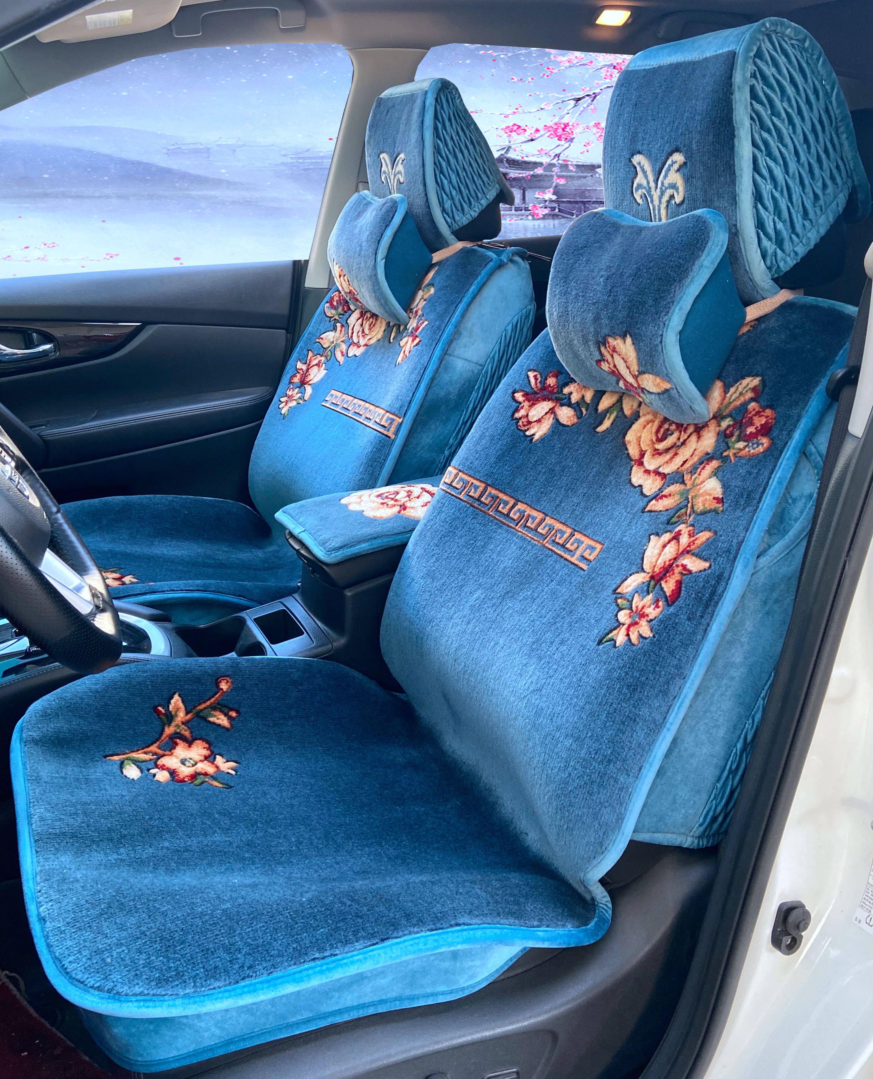 冬季地毯纯羊羊毛羊绒四季通用包围汽车坐垫通用座套