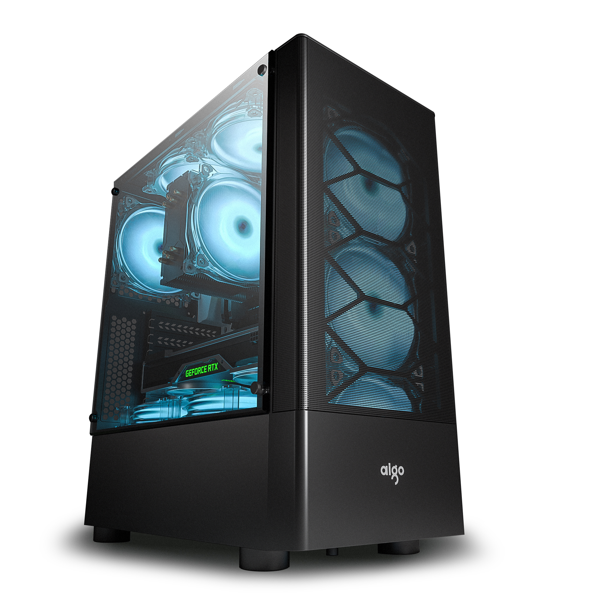 爱国者防尘台式机电脑全侧透明atx大主机箱