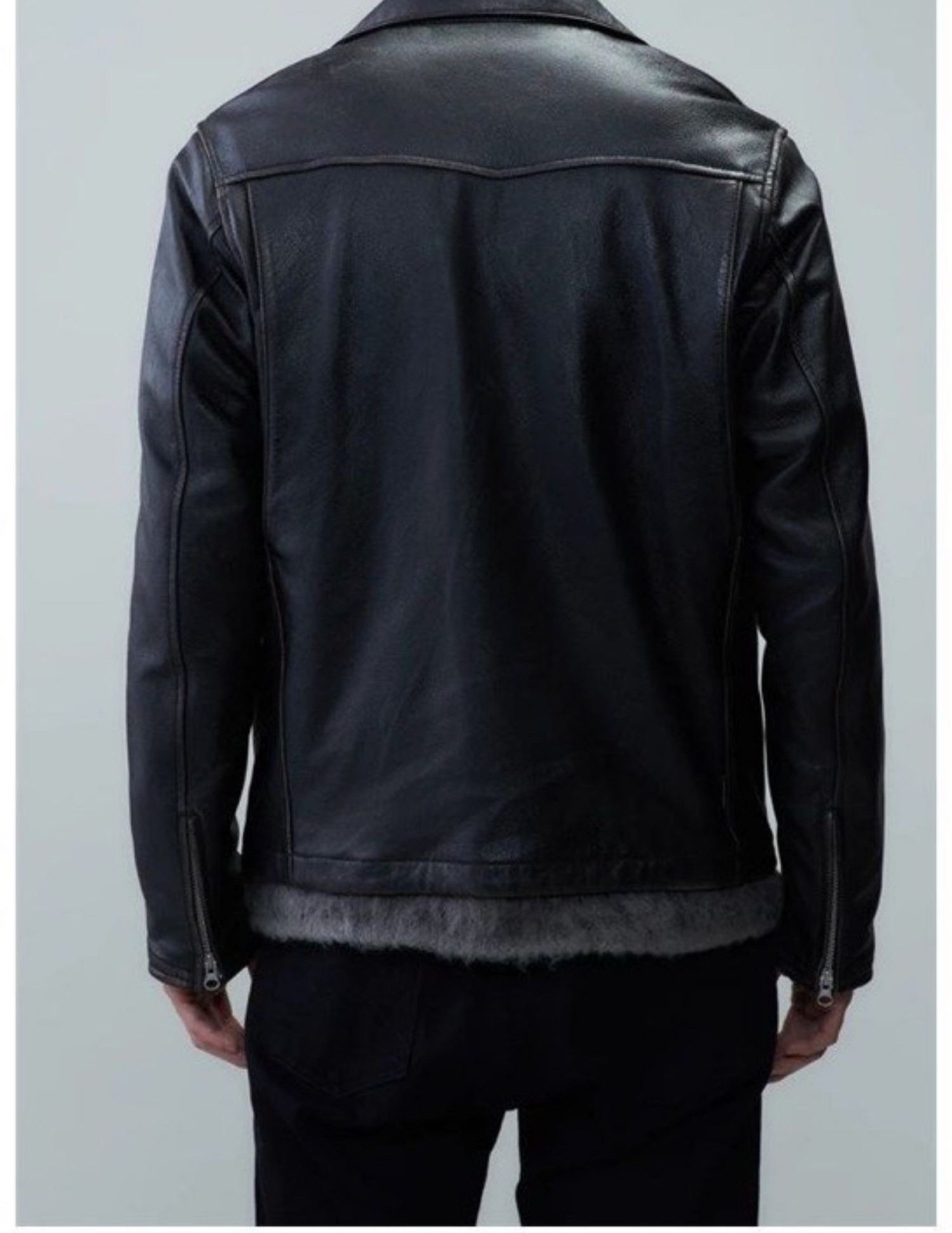 社长nelghbdrhodd20aw做旧皮衣nbhd余文余文乐乐同机车山羊夹克