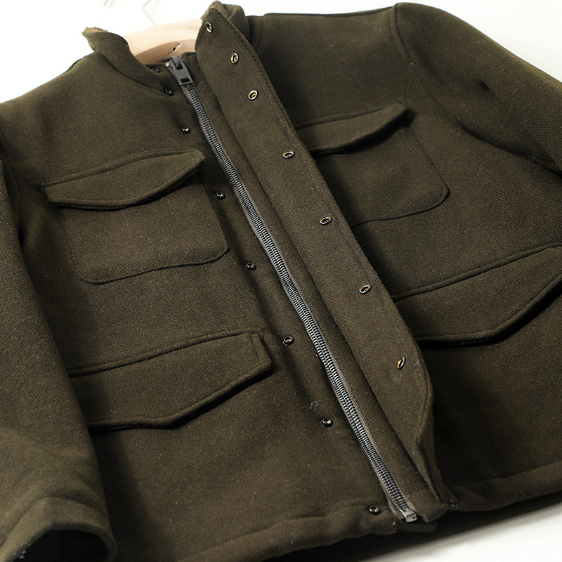 单件3斤重美式m65羊毛猎装战地夹克加绒加厚毛呢大衣