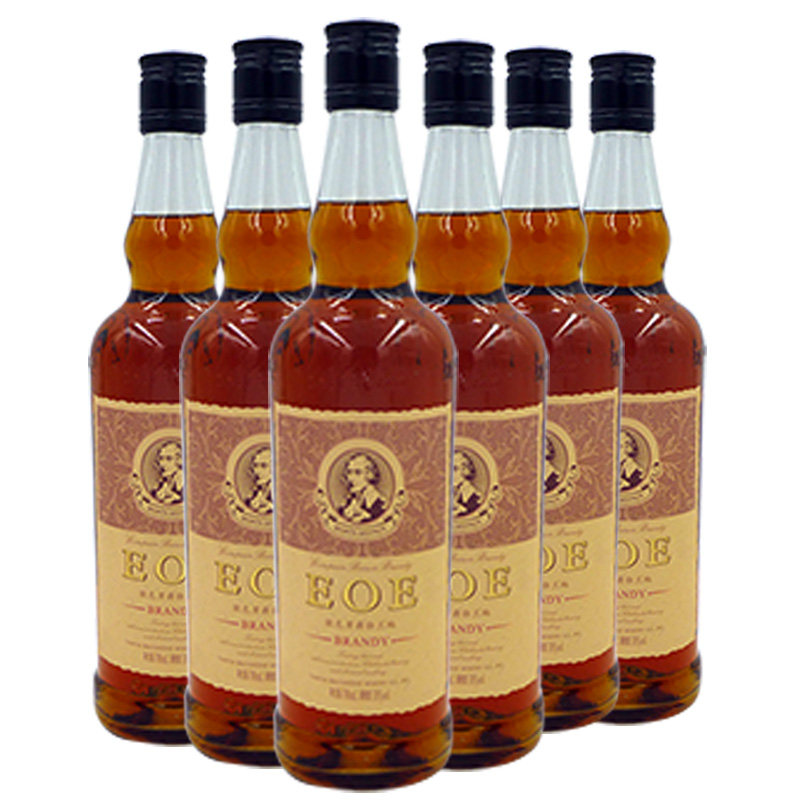 6支装整箱法国原酒进口洋酒白洋河欧邑男爵白兰地葡萄酒正品包邮