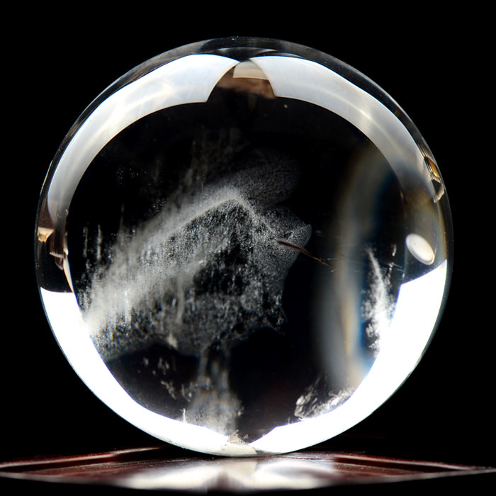 和顺祥 天然白水晶球摆件 转运球 原石打磨 家居风水摆件 0302