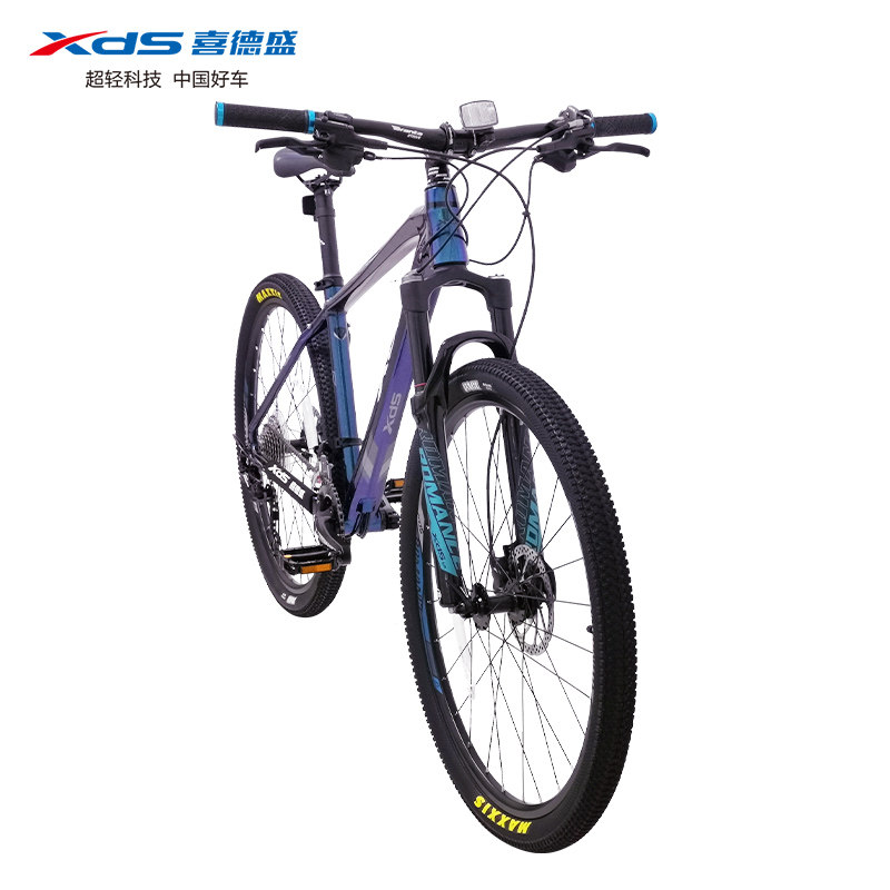 喜德盛山地自行车传奇500禧玛诺20速27.5寸油碟随光变色车架