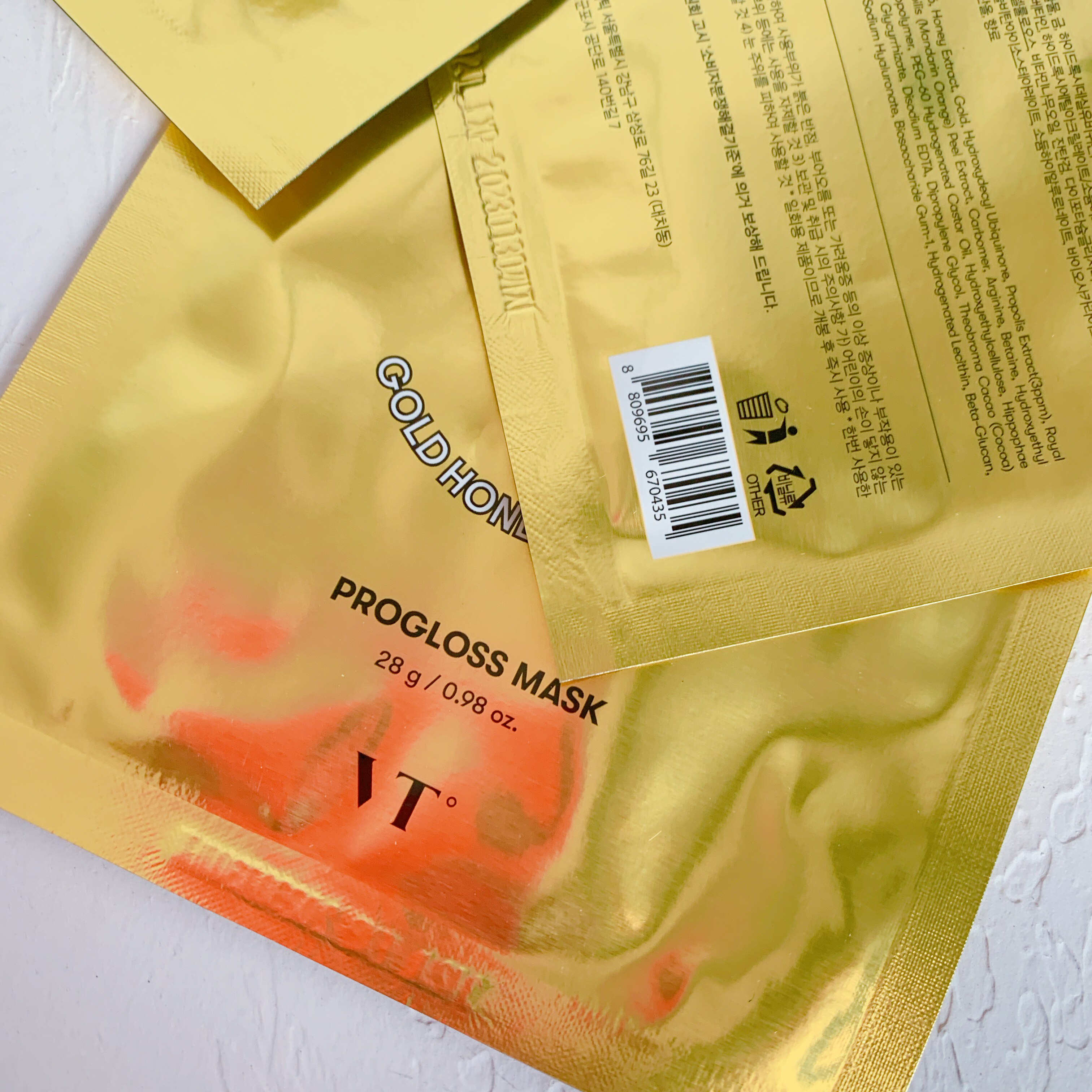 包邮韩国vt黄金蜂蜜面膜6片盒抗氧化提亮肤色保湿滋养紧致大金砖