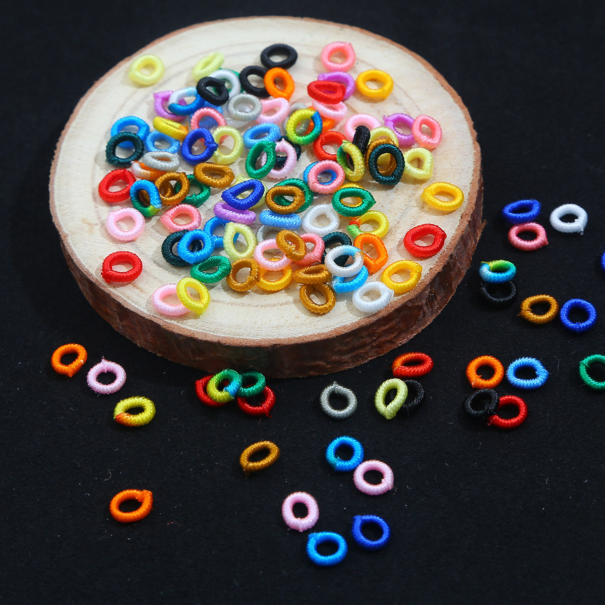 20个彩色锦纶线圈配件diy手工串珠自制手链其他diy饰品配件