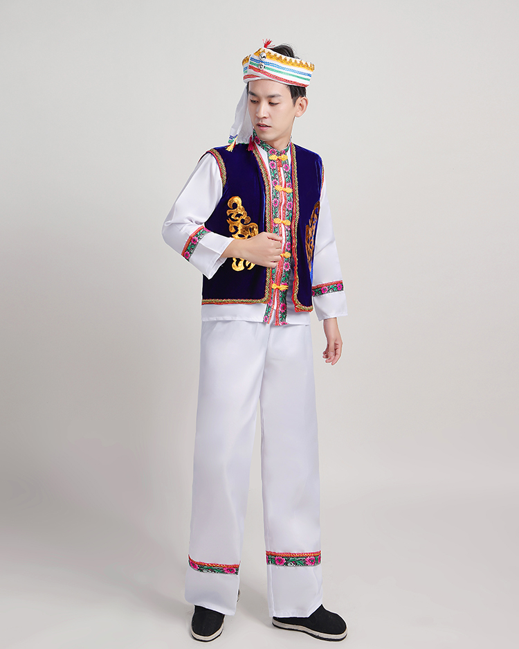 白族少数民族服装女云南大理金花服绣花成人男舞蹈