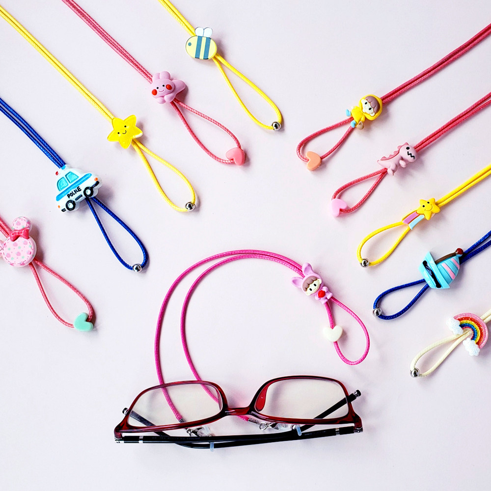 眼镜儿童防滑挂脖卡通固定绳子男女小孩口罩眼镜盒