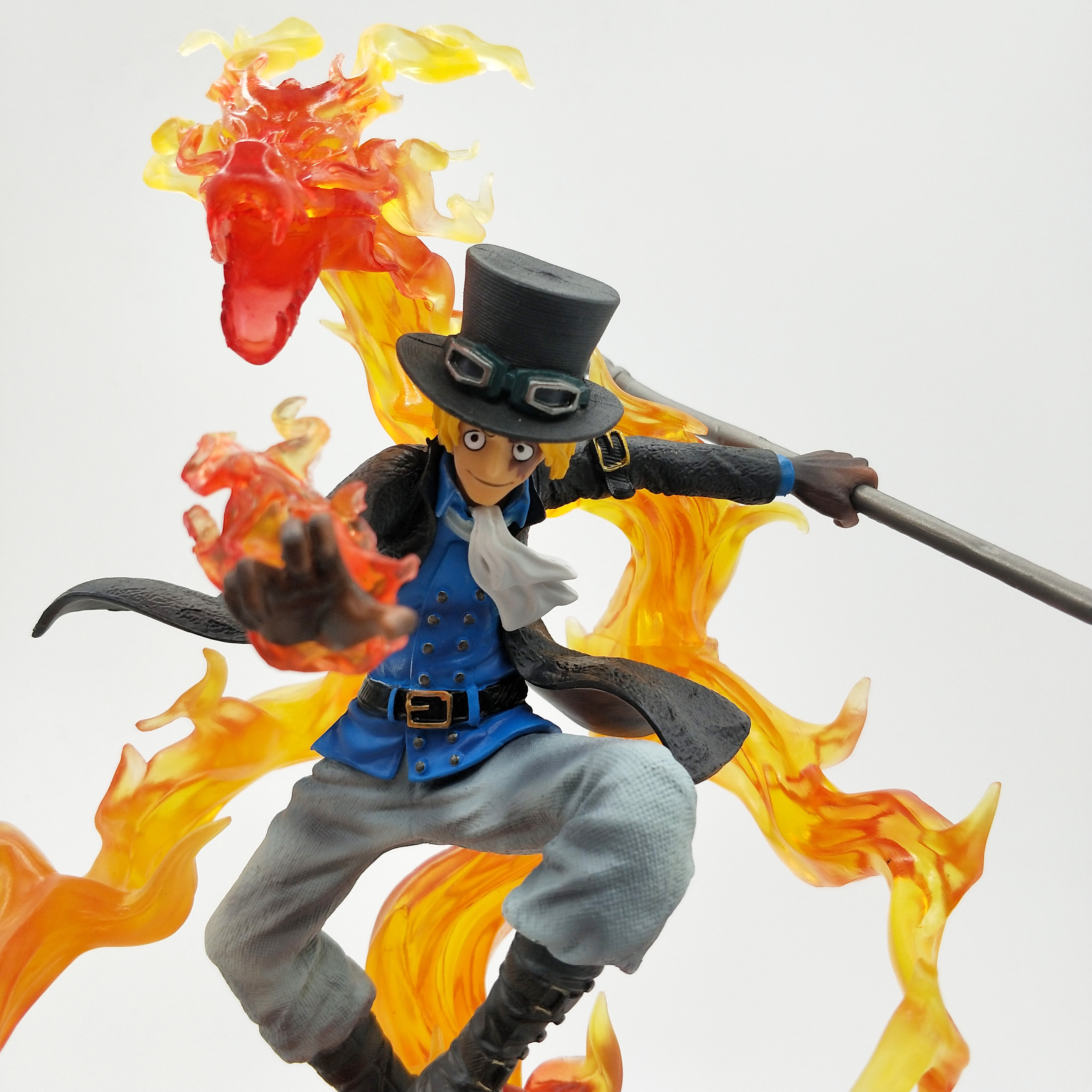 海贼王gk系列超大底座特效火龙萨博盒装雕像海贼王手办专区