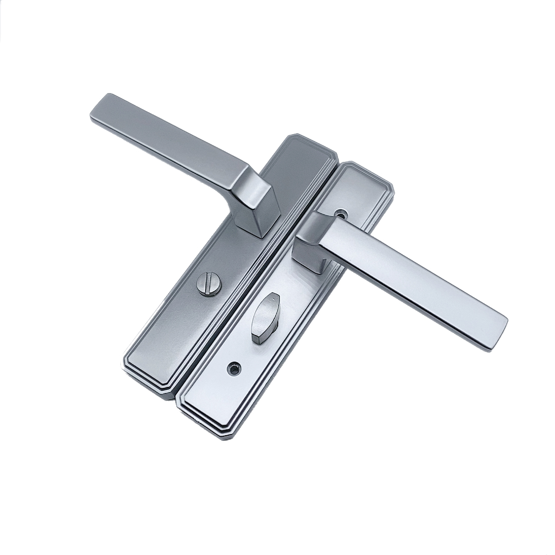 门锁银色全铝卫生间钥匙厕所浴室通用型小锁铝合金机械门锁