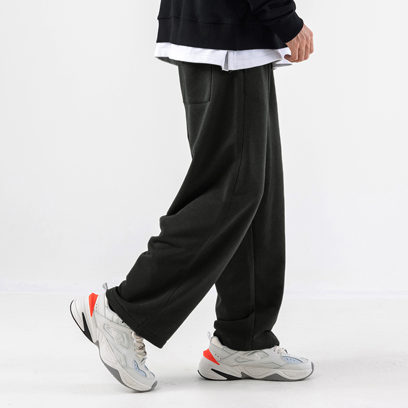 春季运动裤男宽松休闲直筒拖地长裤坠垂感春秋款阔腿篮球潮流卫裤