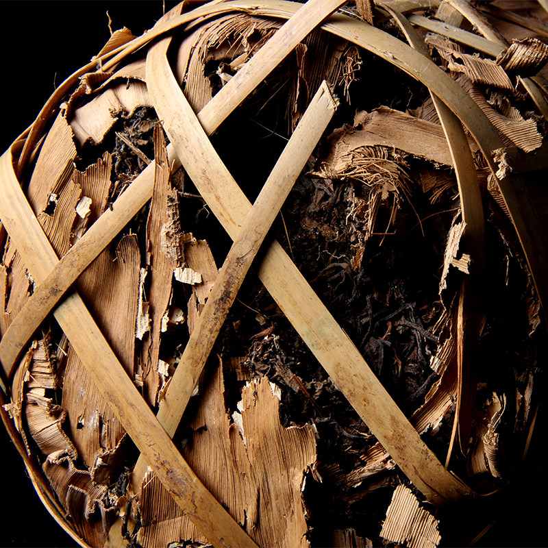 普洱茶老生5公斤70年代虫屎竹筐茶汤色酒红老味足普洱