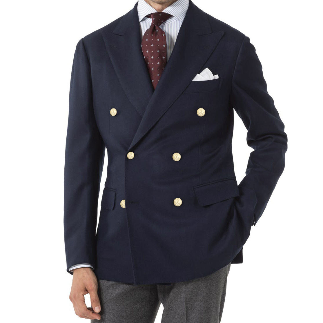 nho2进口多美面料修身西服套装手工羊毛西装西服